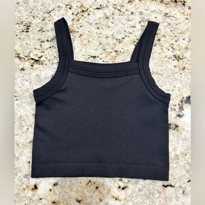 Urban Outfitters Out From Under Black Ribbed Square-Neck Crop Tank Top - Women